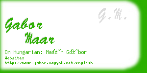 gabor maar business card